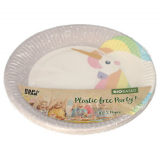 10 Teller, Pappe rund Ø 23 cm Unicorn