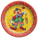 10 Teller, Pappe rund Ø 23 cm Clown