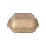 125 Hamburger-Boxen groß mit Klappdeckel, XPP 7 cm x 15 cm x 15 cm beige