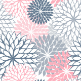 20 Servietten, 3-lagig 1/4-Falz 40 cm x 40 cm grau Floralies