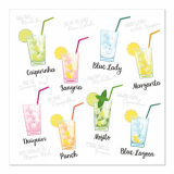 20 Servietten, 3-lagig 1/4-Falz 33 cm x 33 cm Cocktail