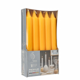 10 Tafelkerzen Ø 2,1 cm · 19,3 cm goldgelb