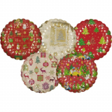 2 Präsentierschalen-Weihnachten Ø 23 cm verschiedene Weihnachtsdekore