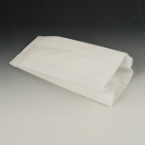 1000 Papierfaltenbeutel, Cellulose, gefädelt 42 cm x 15 cm x 7 cm weiss Füllinhalt 3 kg