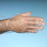 10 x  500 Handschuhe, PE transparent für Herren, L