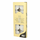 30 x  10 Teelichte Ø 39 mm · 15 mm weiss