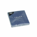 15 x  20 Servietten, 3-lagig 1/4-Falz 24 cm x 24 cm dunkelblau