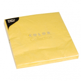 20 x  20 Servietten, 3-lagig 1/4-Falz 40 cm x 40 cm gelb