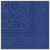 20 Servietten ROYAL Collection 1/4-Falz 40 cm x 40 cm dunkelblau Ornaments