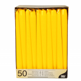 2 x  50 Leuchterkerzen Ø 2,2 cm · 25 cm gelb