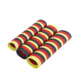 10 x  3 Luftschlangen 4 m schwarz/rot/gelb flammhemmend