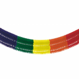 5 x  Großraumgirlande, Papier 10 m Rainbow fringe schwer entflammbar