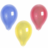 12 x  10 Luftballons Ø 25 cm farbig sortiert Crystal
