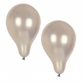 12 x  10 Luftballons Ø 25 cm silber