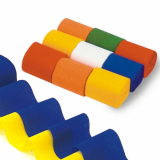 5 x  9 Rollen Krepp-Bänder 10 m x 5 cm farbig sortiert schwer entflammbar