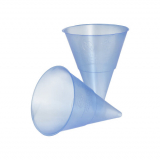 5 x  1000 Spitzbecher, PP 115 ml Ø 7,03 cm · 9,5 cm blau Blue Cone