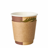 100 Banderolen für Heißgetränkebecher pure Ø 7,3 cm · 5,8 cm braun