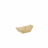 10 x  50 Fingerfood - Schalen, Holz pure 8,5 cm x 5,5 cm Schiffchen