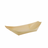 10 x  50 Fingerfood - Schalen, Holz pure 21,5 cm x 10 cm Schiffchen