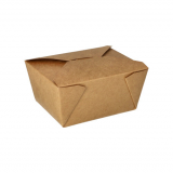 10 x  50 Lunchboxen, Pappe pure 750 ml 6,3 cm x 9 cm x 11,3 cm braun