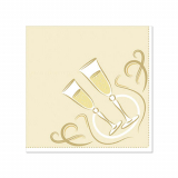 14 x  20 Servietten ROYAL Collection 1/4-Falz 25 cm x 25 cm gold Festive Moments