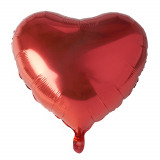 24 x  Folienluftballon Ø 45 cm rot Heart large