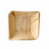 4 x  25 Schalen, Palmblatt pure eckig 300 ml 14 cm x 14 cm x 4,5 cm