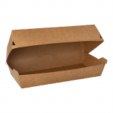 25 Baguetteboxen, Pappe pure 7,5 cm x 10,7 cm x 22 cm braun 100% Fair groß