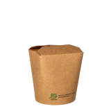 20 x  25 Snackboxen, Pappe eckig 470 ml 9,8 cm x 8,2 cm x 7 cm braun