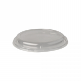 20 x  50 Dom-Deckel, PLA pure rund Ø 13,9 cm · 2 cm transparent
