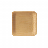 25 x  10 Fingerfood - Teller, Bambus pure eckig 1,5 cm x 8,5 cm x 8,5 cm