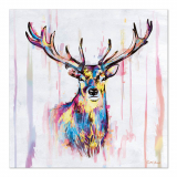 10 x  20 Servietten, 3-lagig 1/4-Falz 33 cm x 33 cm Colourful Deer