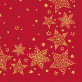 50 Servietten, 3-lagig 1/4-Falz 40 cm x 40 cm Christmas Shine