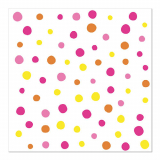 12 x  30 Servietten, 3-lagig 1/4-Falz 33 cm x 33 cm pink Colourful Dots