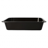 10 x  50 Mikrowellenschalen, PP ungeteilt 1330 ml 4,9 cm x 22,7 cm x 17,8 cm schwarz