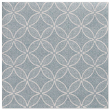 5 x  50 Servietten ROYAL Collection 1/4-Falz 40 cm x 40 cm arktikblau Circle Flowers