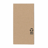 6 x  100 Servietten, 3-lagig 1/8-Falz 33 cm x 33 cm natur aus recyceltem Papier