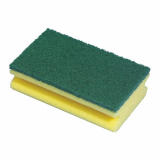 24 x  Jumboschwamm eckig 4,1 cm x 15 cm x 8,5 cm gelb/grün mit Griffrille, kratzend