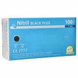 10 x  100 Medi-Inn® PS Handschuhe, Nitril puderfrei Black Plus schwarz Größe M