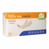 10 x  100 Medi-Inn® PS Handschuhe, Vinyl puderfrei Comfort Größe S
